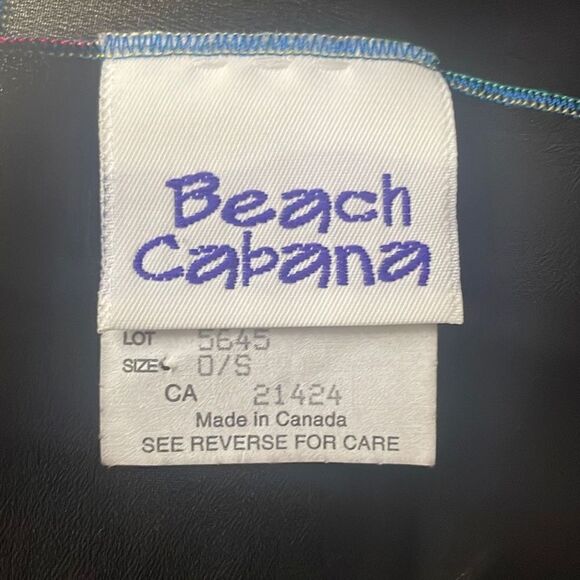 Cabana Beach 90s Vintage Swim Sarong Coverup OS - Picture 6 of 9